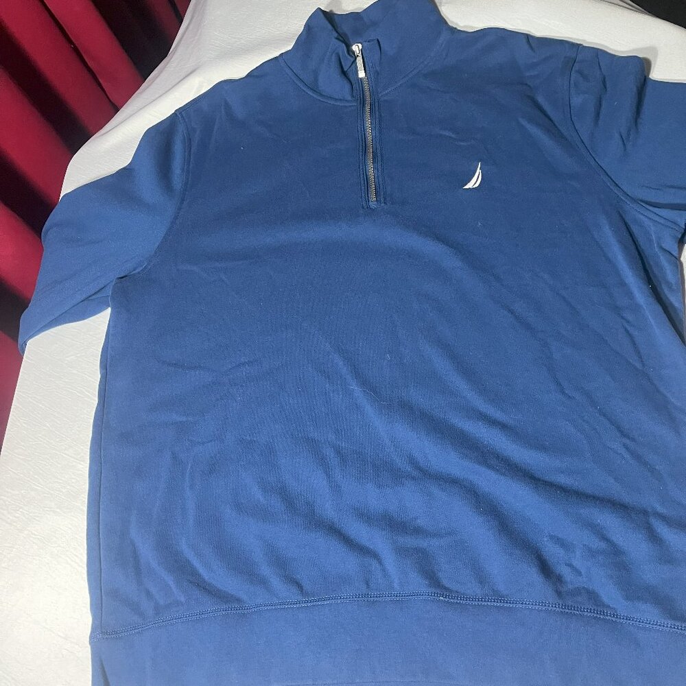NAUTICA BLUE PULLOVER ZIP-XXL